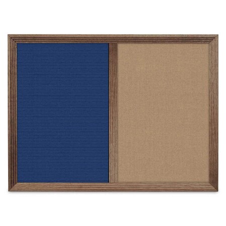 United Visual Products Enclosed Corkboard, 1 Door, 60"x36", 4" Fra UV3417-WHITE-RUBBER